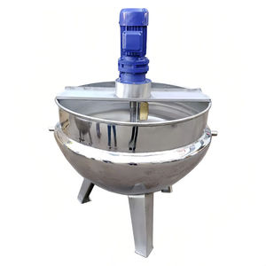 Stainless Steel Tilting Cooking Kettle Jacketed <b>Pan</b> Mixer Gas Sandwich Pot Food Processing Equipment - Product Image 6