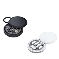 Adaptateur OTG en silicone écologique 60W, câble de données pour ordinateur tout-en-un à charge rapide 3A tressé avec boîte de rangement, porte-clés USB 3.1