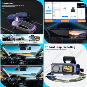 Podofo 1.47 "Ống kính kép Dash Cam Full HD xe 4k <span class=keywords><strong>DVR</strong></span> Wifi tầm nhìn ban đêm + Cảm biến trọng lực + Phía sau <span class=keywords><strong>1080P</strong></span> máy ảnh ODM - Product Image 3