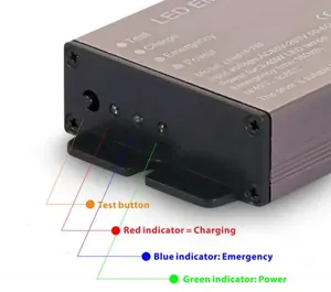 Fuente de alimentación de reserva de batería de iones de litio recargable, Kit de emergencia LED de 3-60W