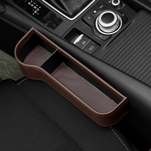 Organizzatore per Auto con Portabicchieri e Riempitivo per Spazio tra Sedili in Pelle PU, Scatola Portaoggetti per Console Centrale - Product Image 5