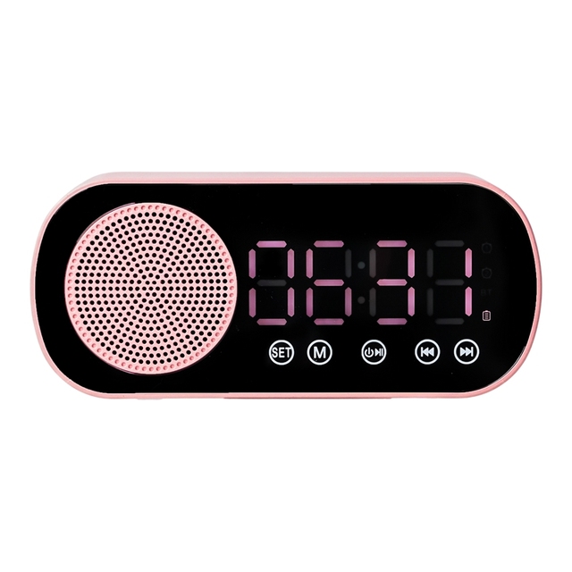 Factory Direct Sales Gift Bluetooth Speaker Alarm Clock Smart Speaker Subwoofer Desktop Small Speaker and Clock