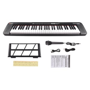 <span class=keywords><strong>Piano</strong></span> électronique à 61 touches Clavier de <span class=keywords><strong>piano</strong></span> multifonctionnel Instrument de musique portable Clavier éclairé <span class=keywords><strong>Piano</strong></span> <span class=keywords><strong>numérique</strong></span> - Product Image 4