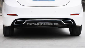 Xe khuếch tán phía sau cho Hyundai 2012 2018 Elantra Avante langdong với ống xả lời khuyên Màu Đỏ phản xạ cơ thể Kit 2020 PP phụ kiện - Product Image 3