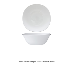 Bol carré Parma 14 × 14 cm en verre blanc Bormioli Rocco - Product Image 3