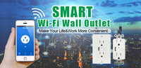 Prise standard américaine charge USB Tuya prise murale intelligente interrupteur électrique avec connectivité Smart Life App prise murale Wifi