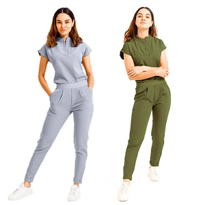 Conjuntos médicos de enfermera <span class=keywords><strong>para</strong></span> correr de manga corta transpirables personalizados al por mayor, cómodos tejidos de LICRA <span class=keywords><strong>para</strong></span> mujeres, enfermeras y médicos - Product Image 3