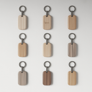 Nhà Máy Bán Buôn Tùy Chỉnh Sắt Gỗ Móc Khóa DIY Handmade Thẻ Chìa Khóa Trống Bằng Gỗ Thiết Kế Logo In Trống Bằng Gỗ Móc Chìa Khóa - Product Image 4