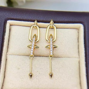 WENCHI 10918 22594 Accessoires DIY pour perles, support vide pour clou d'oreille en argent S925, pour perles de 9-11mm, magnifiques apprêts plaqués or, type artisanat - Product Image 2