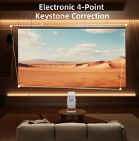 Projecteur portable résistant à la poussière avec moteur optique scellé, projecteur LCD type grande roue pour cinéma maison, films en extérieur et jeux vidéo