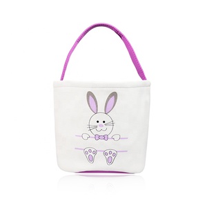 Kid's Bucket Handbags <strong>Easter</strong> <strong>Egg</strong> <strong>Hunt</strong> Bucket Wholesale Canvas Sublimation <strong>Easter</strong> Bunny <strong>Basket</strong> - Product Image 3