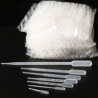 Pipettes jetables de transfert de liquide 0,2/0,5/1/2/3/5/10 ml, Pipettes Pasteur