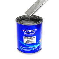 SHHCC 1K Extra Argent Voiture Auto Pulvérisation Peinture Vernis En Plastique Revêtement Fer Substrat Acrylique Poudre Liquide Bateau Peinture