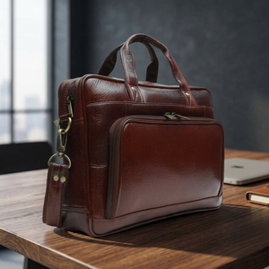 Sacs messagers pour ordinateur portable en cuir véritable B S International, best-sellers, imperméables, antichocs, écologiques, modernes, grande capacité - Product Image 1
