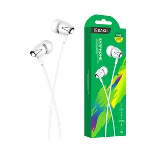 KAKU 3.5mm aux comfortable in ear button control headphone wired earphone