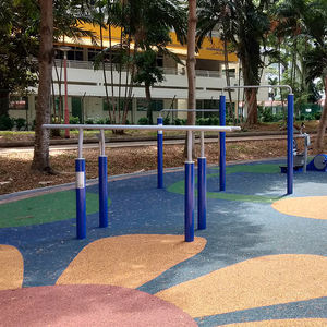 Équipement <span class=keywords><strong>de</strong></span> fitness extérieur écologique certifié CE GYX-L16T, barres parallèles en acier galvanisé, garantie 10 ans, multi-usages - Product Image 3