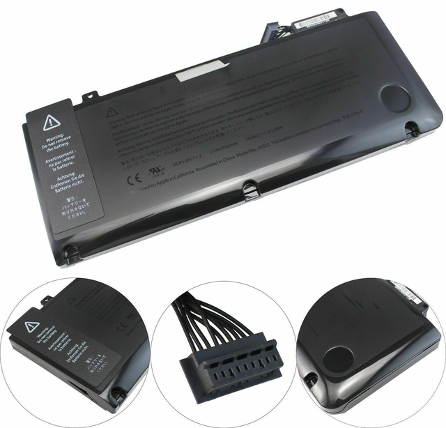 OEM 10.95V 6000MAH Lapyop Battery for MacBook Pro 13Inch A1322 A1278 2009-2012 MB990 MB991 MC700 MC374 MD313 MD101 MD314 MC724