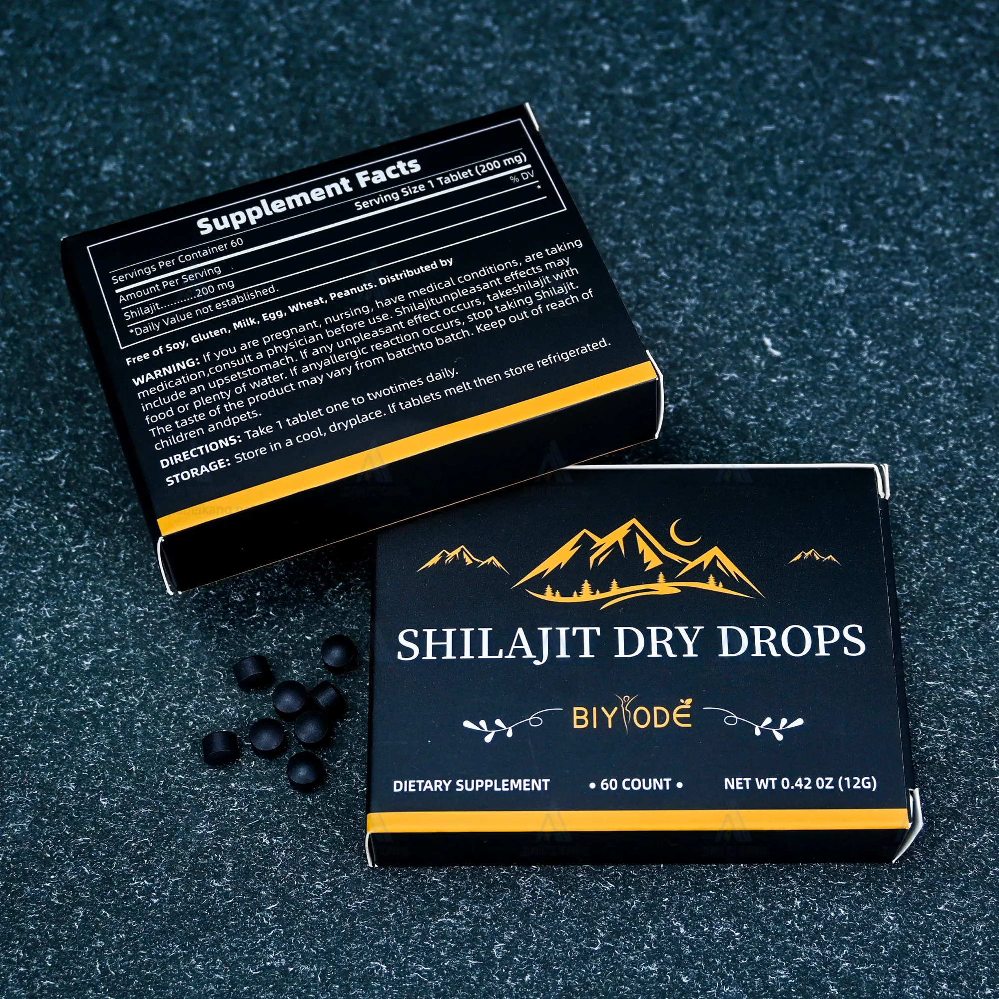 Lab Certified & GMP Certified Custom ized Health Brain Health Care Ergänzung Pure Organic Himalayan Daily Shilajit Pills