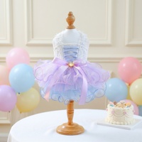 Jupe de princesse en gaze féerique style Fantasy Violet "Star Dai" pour petits chiens et chats