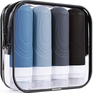 Ensemble <span class=keywords><strong>de</strong></span> flacons en silicone à bouchon rabattable 90 ml pour produits <span class=keywords><strong>de</strong></span> <span class=keywords><strong>toilette</strong></span>, voyage, extérieur, rangement portable, pour l'exportation - Product Image 4