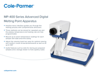 Cole-Parmer MP-400D High-Temperature (Room Temp to 400) High-Resolution Digital Melting Point Apparatus with 12-Minute Cool
