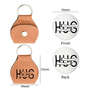 Moneda de Regalo Personalizada con Mensaje Grabado a Láser y Bolsa de Cuero PU, para Pensar en Ti - Product Image 3