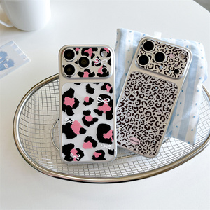 Linda funda de cristal para cámara de teléfono con diseño de leopardo y lazo para iPhone 17 16 Pro Max, láminas adhesivas de conejo y gato, funda de lente de dibujos animados de EPU - Product Image 2