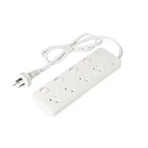 Universal 4 Gang 4 Way Electrical Socket Switch Extension Cord Power Strip With Fuse And Safety Shutter