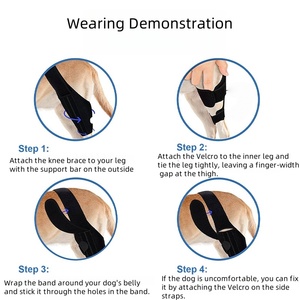 कुत्ते के एसीएल घुटने के ब्रेस समायोज्य कुत्ते के लिए 2 स्टेबलाइजर्स के साथ पैर के ब्रेस को दर्द से राहत - Product Image 5