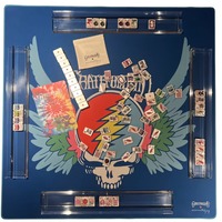 Grateful Dead X Bespoke Mahjong ROSE PINK TIE DYE PEARL Acrylic Foldable Luxury American Mahjong Set Engraved 160 Pcs Poker