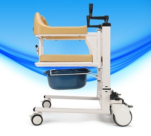 Chaise de douche portable lève-patient lève-patient avec siège divisé à 180 ° chevet commode chaise de douche transport - Product Image 3