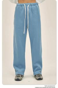 2026 Fall <strong>Winter</strong> Spring New Arrival 350g Thick Straight-Leg Fleece-<strong>Lined</strong> Solid-Color <strong>Pants</strong> Men's Loose-Fit Sports Casual Trouser - Product Image 4