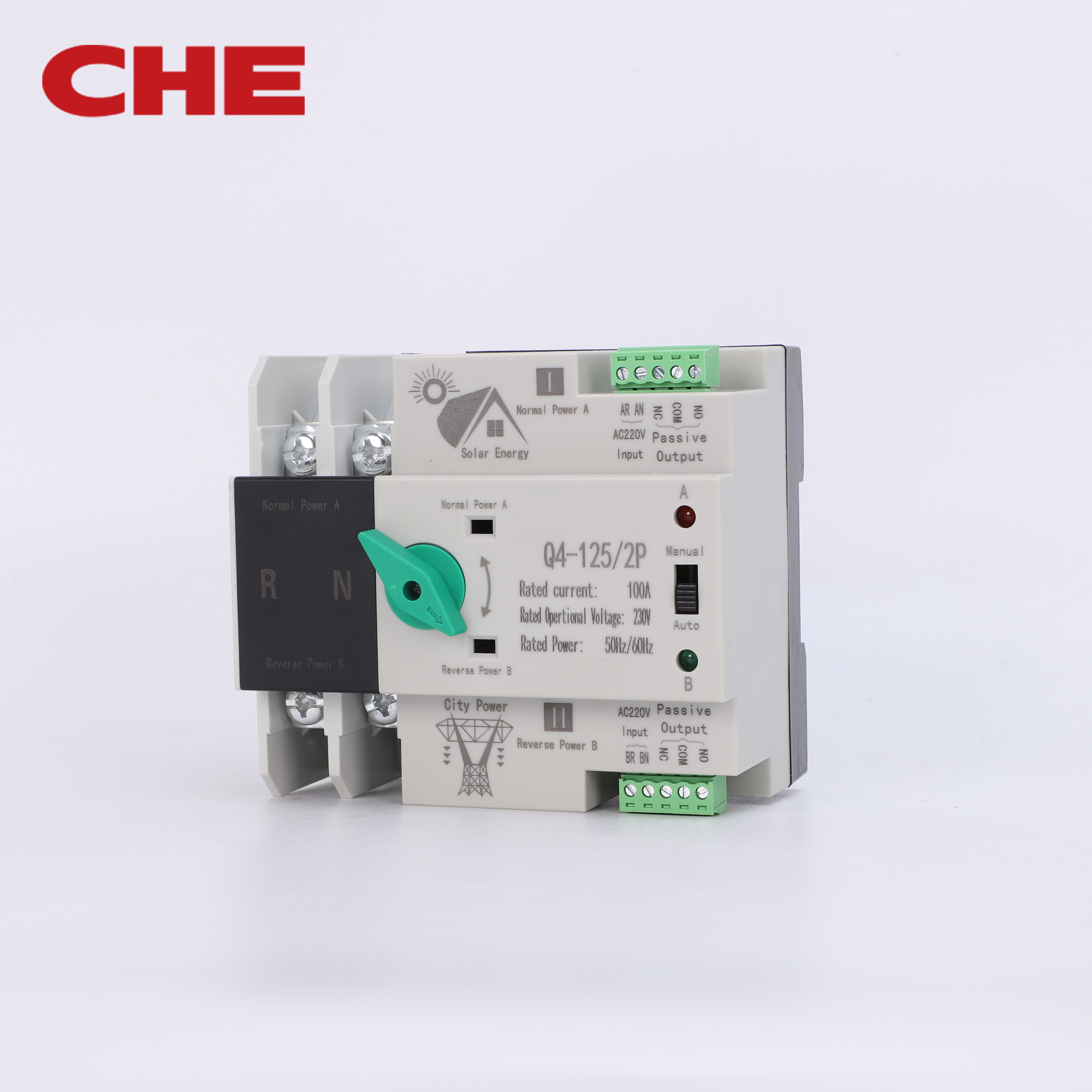 Photovoltaic Automatic Transfer Switch CHQ4-125 100A 220V for