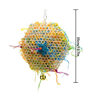 Appendere piccoli animali giocattolo da masticare per uccelli pappagalli da masticare giocattolo Rattan carta triturata per masticare i denti - Product Image 6