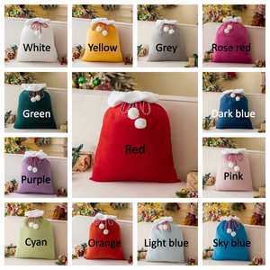 Custom <b>Large</b> Size Velvet <b>Santa</b> Sack, Christmas Personalized Gift Sacks with Drawstring, Cotton Rope Woven Name Gift Bag for Kids - Product Image 6