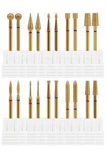 Đầu mài móng tay kim cương, loại bỏ da chết, 20 kiểu mới, mạ vàng, dùng cho máy mài móng - Product Image 2