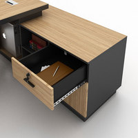 Executive Ceo Manager Desk Set moderno ufficio capo scrivania L a forma di scrivania