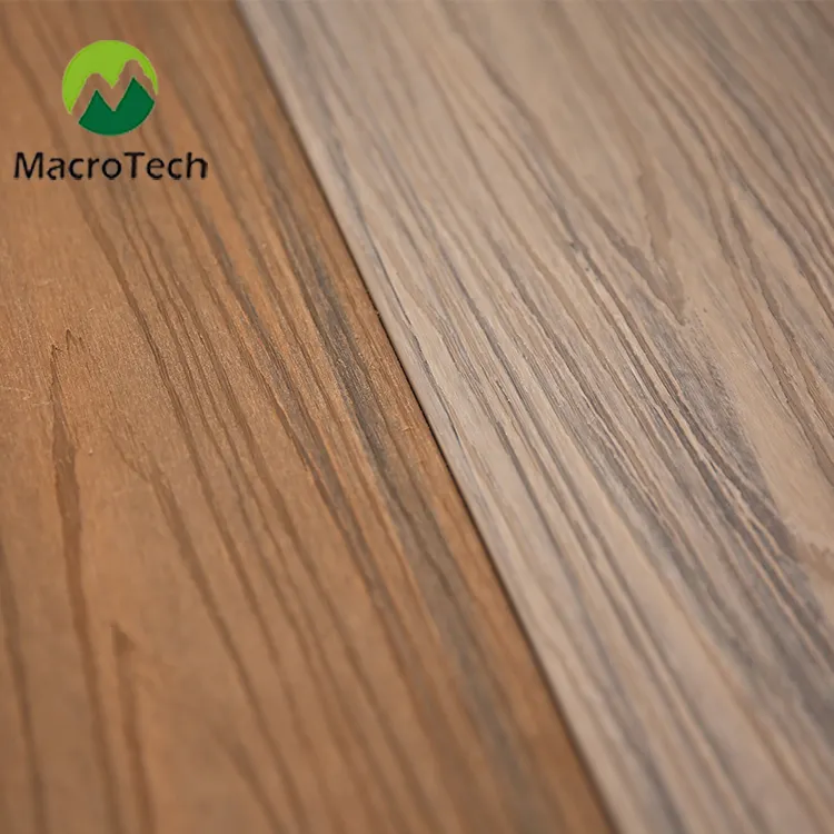 Pannelli di rivestimento compositi del teak di wpc di decking della co-estrusione di goffratura 3D impermeabili per la piattaforma esterna della piscina