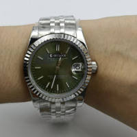 SEILOCE Automatische NH35 Uhr mit Edelstahlgehäuse, Leuchtzeigern, Mechanischem Chronographen, Saphirglas und Wasserdichtigkeit