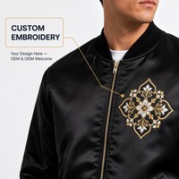Blouson Bomber Matelassé Brodé pour Homme, Col Montant, Style Universitaire Streetwear, Manteau de Baseball, Marque Privée, Logo Personnalisé, OEM ODM, Vente en Gros