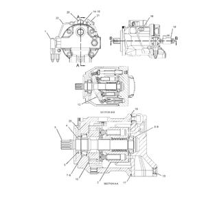 Pompe hydraulique à piston GP 235-4108 2354108 compatible avec 424D 416D |   Outils de réparation d'excavatrice |   Haute qualité |   Durable | - Product Image 2