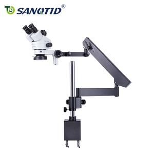 <span class=keywords><strong>Microscope</strong></span> stéréoscopique trinoculaire SANQTID 4K avec caméra, support de bras articulé réglable <span class=keywords><strong>7X</strong></span> 4.5X, tête de 76 mm - Product Image 2