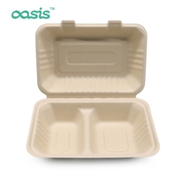 Boîtes alimentaires Oasis Bagasse Emballage écologique à emporter pour le service alimentaire pour les repas hors domicile