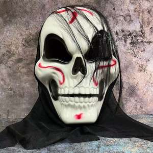 Máscara de Halloween de <span class=keywords><strong>Diablo</strong></span> y Ceñudo Guardián, de Plástico, para Bromas, Cosplay, Patrón Geométrico, Ecológica - Product Image 2