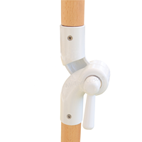 Parapluie de Plage Bohème Moderne 2M Bali, Mât en Bois Personnalisé avec Glands, Mobilier de Jardin Extérieur pour Parc, en Polyester et Bois
