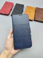 Étui de téléphone en cuir magnétique à rabat gaufré pour iPhone 16 Pro Max Plus 17 Air 15 17e 18 A53 avec porte-cartes et fonction portefeuille