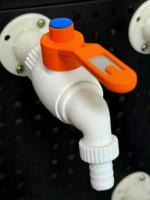 Robinet d'eau en plastique PP à ouverture rapide KT-Wholesale, filetage mâle en laiton 1/2 pouce, pour usage domestique, buanderie, extérieur et jardin