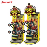 Machine de jeu sportive électronique à monnayeur Superboxer à 8 cibles en métal avec support en anglais pour tous les âges, idéale pour les parcs d'attractions