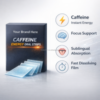 Film énergétique à la caféine de qualité supérieure, complément énergétique vitaminique, stimulant pré-entraînement, protéines de caféine, bandes orales énergétiques