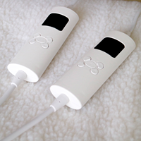 Couverture électrique à double commande avec deux zones chauffantes et protection contre la surchauffe pour lit double, utilisation hivernale à la maison et en voiture